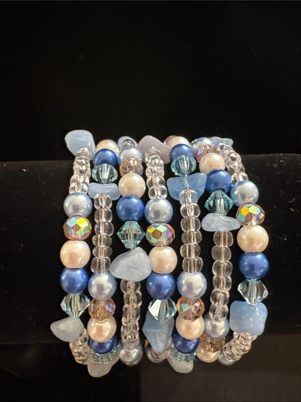 Blue Multi-Bead Bracelet - Women Jewelry